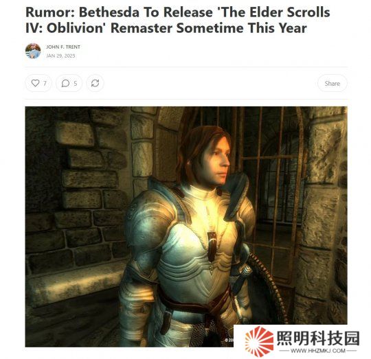 效果驚艷！粉絲用《上古5》引擎重制《上古4》 2025年發(fā)售